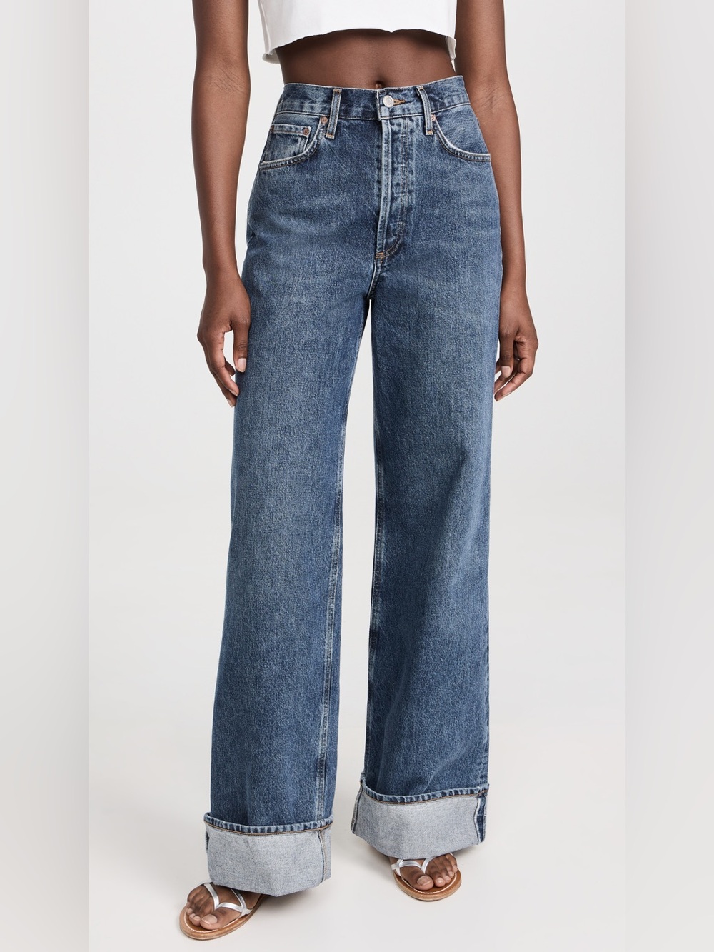 AGOLDE Dame High-Rise Wide-Leg Jeans size 26